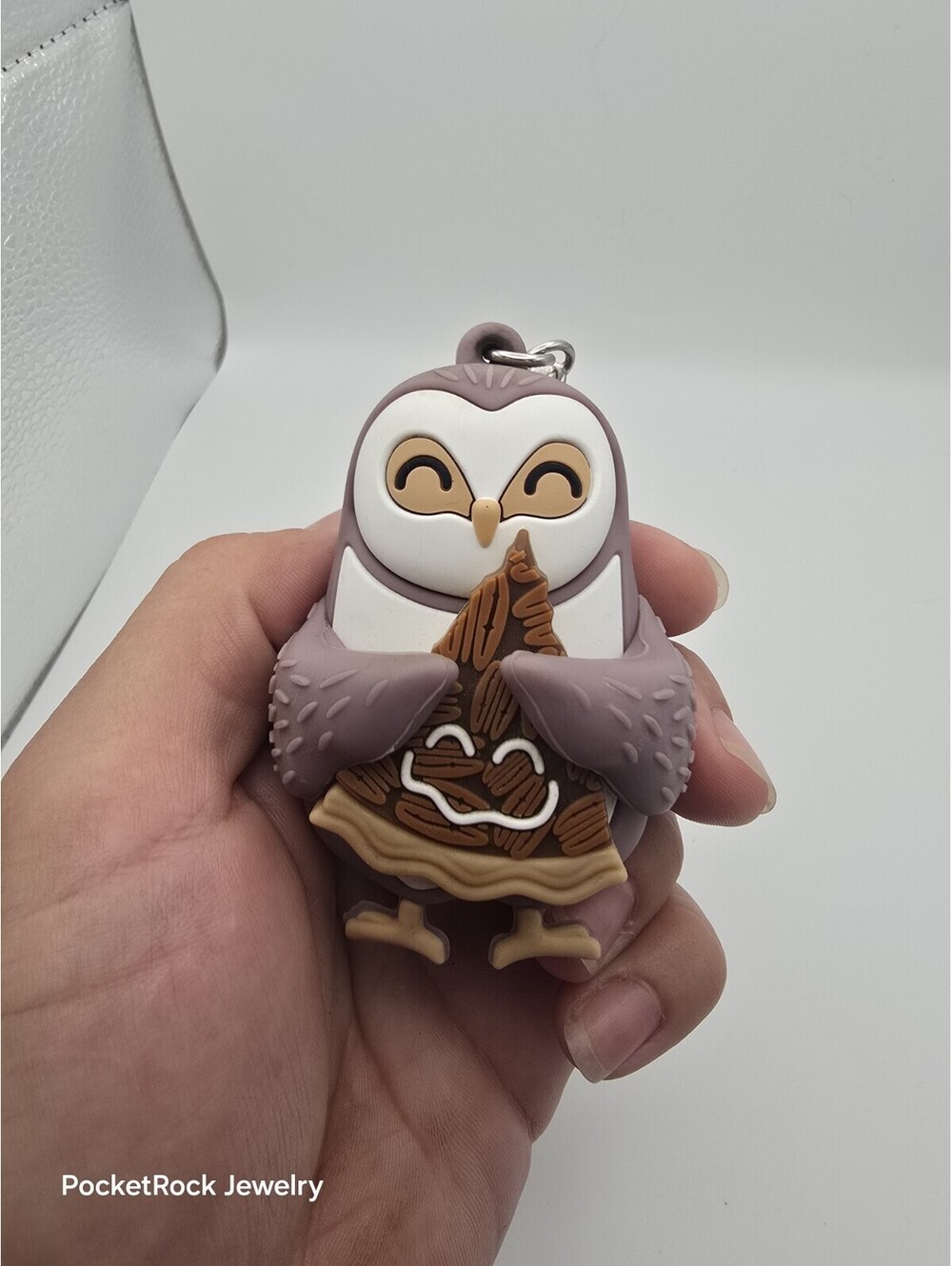 Bath & Body Works PocketBac Holder Owl Pecan Pie Fall Silicone Clip Sanitizer